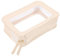 Ipetboom de Rangement Cosmétique Étanche Trousse de Toilette Portable PVC avec Fenêtre de Voyage Multifonction pour Maquillage et Accessoires Blanc