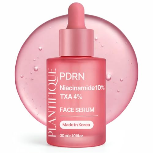PLANTIFIQUE Niacinamide Siero Viso Coreano 10% Phyto-PDRN & TXA 4 % - 30ml | Illuminante Anti-Macchie e Iperpigmentazione – Formula Anti-Aging, Tono Uniforme e Pori Minimizzati con Vitamine E e B12