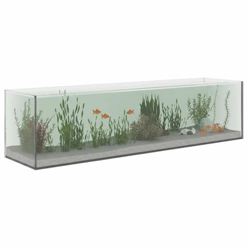 vidaXL Aquarium avec réservoir en verre blanc, un design rectangulaire, moderne et robuste pour la maison ou le bureau – fonctionnel, solide et facile à entretenir.