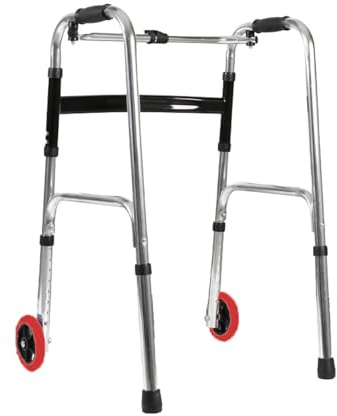 Gehhilfe,Höhenverstellbarer Gehwagen Für Senioren Und Behinderte,gehhilfe für senioren,Klappbar Gehbock,Leichtgewicht, Höhenverstellbar, Aus aluminium, Rutschfest, Ergonomische griffe, Bis 180 kg