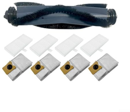 Ersatzteil-Set für Eufy C10 Saugroboter: Rollenhauptbürste, HEPA-Filter und 3,3 l Staubbeutel, ABS-Gummi-Reinigungszubehör-Set für die Bodenpflege zu Hause