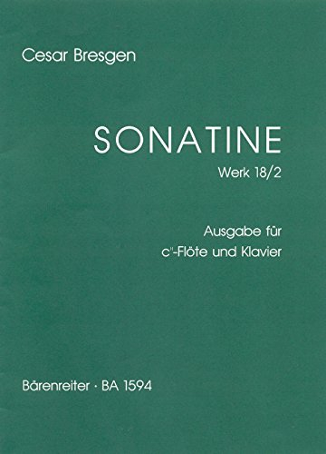 BARENREITER BRESGEN C. - SONATINE FÜR BLOCKFLÖTE UND KLAVIER F-DUR OP. 18/2 Klassische Noten Blockflöte