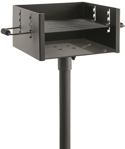 Guide Gear Heavy-Duty Park-Style Charcoal BBQ Grill for Camping, Outdoor Cooking, Backyard, Patio, Camp Grilling Barbecues, 15.5 x 15 x 8.25h.