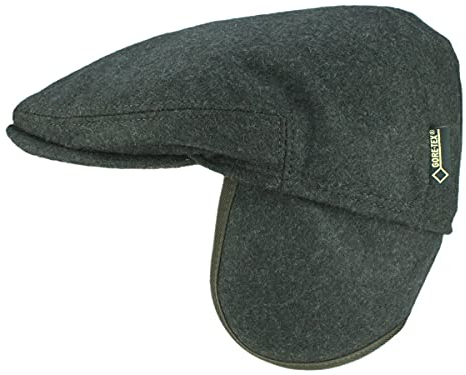 Göttmann London Gore-Tex Flatcap mit Ohrenklappen aus Wolle - Anthrazit (27) - 57 cm