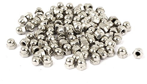 sourcingmap® 100 Stück M3 Gewinde D Dome Kopf Hartmetall Stahl Cap Eichel Sechskantmuttern de