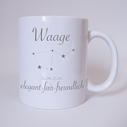 Sternzeichen Waage - Tasse - Kaffeetasse - Tasse mit Spruch