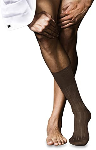 FALKE Men's No. 2 M So Cashmere Plain Socks 1 Pair, Brown Deer 5536, 8.5-9.5