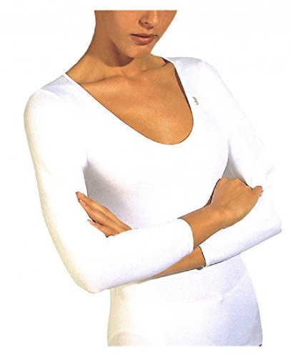 AVET 7728 - camiseta manga larga sin costuras (M, BLANCO)
