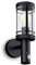SSC-LUXon® LED Wandleuchte MOVI - Laterne mit Bewegungsmelder für Außen IP44 in schwarz inkl. LED Birne E27 6W warmweiß
