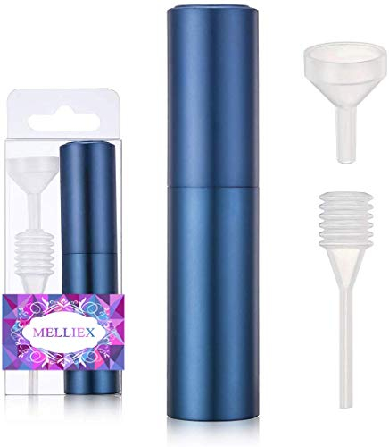 MELLIEX Atomizador de perfume rellenable, vacío, para viajes, atomizador, 10 ml, color azul