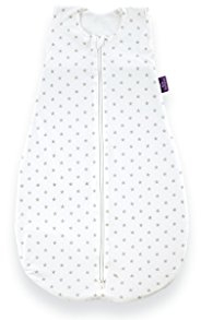 Träumeland S0200102 Sommerschlafsack LIEBMICH aus Baumwolle, Design Sternchen grau, Größe 60 cm, weiß