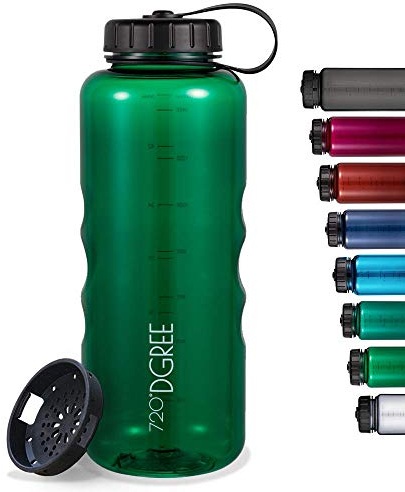 720°DGREE “simplBottle“ | Leakproof Sport Water Bottle 1.5 litre, 1.5ltr, 1500ml | BPA Free - Tritan Plastic | Fruit Infuser Sieve | Perfect for Kids, School, Gym, Bike, Running, Outdoor