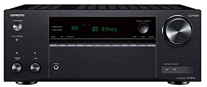 Onkyo TX-NR595 Home Audio Smart Audio and Video Receiver, Sonos Compatible and Dolby Atmos Enabled, 4K Ultra HD and AirPlay 2 (2019 Model), Black