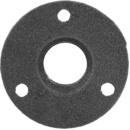 10 Stücke Schwarz Gusseisen Boden Flansch Drei Loch Mit Wort Feste Basis Bsp Gewinde Fitting Rohr Antike Wand Flansch(DN20 3/4‘’)