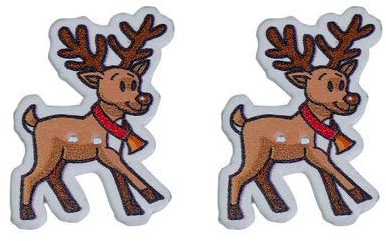 30 Stück edle Holzknöpfe Rentier Elch 35x27mm 2 Löcher bunte Bastelknöpfe Weihnachen Knöpfe für Kinderkleidung zum annähen nähen basteln scrapbooking Dekoration