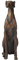 glitzhome Gartenskulptur für Hunde, Bronze, Windhund, 76 cm hoch, rechts