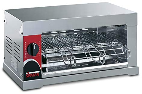 SIRMAN | Tostiera 6Q professionale resistenze al quarzo con deviatore 2400 watt | interamente in acciaio inox | deviatore per esclusione resistenza inferiore