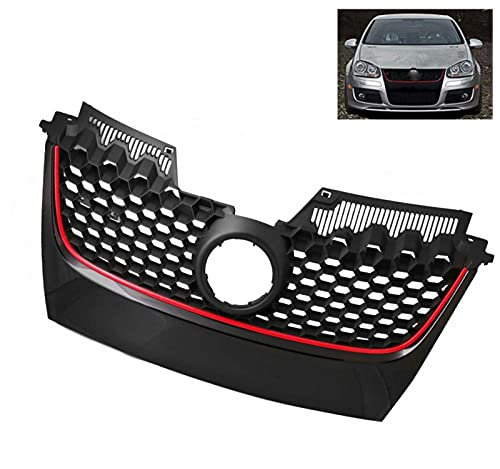 BYWWANG Rejilla de riñón para capó Delantero de Coche, Rejilla de Parachoques Delantero, Parrillas de Carreras, Accesorios, para VW Golf 5 MK5 V, para GTI