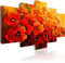 B&D XXL - Tableau Acoustique Nature 225x112,5 cm 5 Parties - Décoration Murale Anti-Bruit Isolation Phonique Bureau Chambre Panneau Insonorisant Impression sur Toile - Fleur b-B-0069-b-m