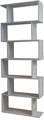 HTI living Regal Thekla 70189 Bücherregal Standregal 6 Regalfächer Beton