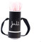 Juli Flowers runde Rosenbox mit Infinity Rosen | Handgefertigte Flowerbox aus Deutschland Rund und Schwarz (Rosa - 1 Rose)