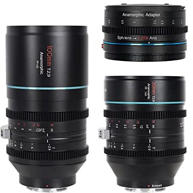 SIRUI T2.9 1.6X Vollformat L-Mount Anamorphoten Set mit 1.25x Anamorphoten Adapter (35mm,100mm)