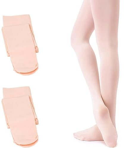 ONTYZZ Collants de Ballet sans Couture Filles et Femmes Collants Stretch à Pieds Utilisé pour Classe Performance Danse Collants pour Enfant 2 Paires/L
