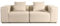 Home Deluxe - Sofa Verona - Beige, Größe: S - ca. 240 x 70 x 120 cm, Sitzhöhe: 46 cm, Sitztiefe: 80 cm, inkl. Kissen I Modulares Sofa Modulsofa Ecksofa Wohnlandschaft