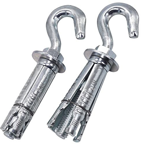 SKIR'CO (4 Stück) Ankerbolzen mit Haken M8, Spreizdübel, Spreizhaken, Betonanker