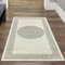 Teppich-Traum Teppich modern Orient Wohnzimmer Kurzflor Flur Diele Läufer kurz orientalisch elegant glänzend Creme grau 80x150 cm