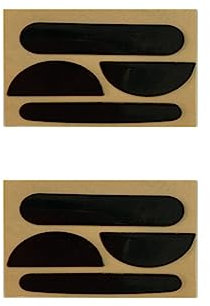 Ersatz-Mausfüße, abgerundete abgerundete Kanten, für 2S/3 Gaming-Maus, Tastenkappenabzieher, 2 Stück