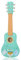 Kindergitarre aus Holz, Gitarre für Kinder ab 3 Jahre, 53x17x6 cm, 6-saitige Spielzeuggitarre, Nylonsaiten - mit Waldtieren und Noten verziert - bemaltes Holz - Musikinstrumente für Kinder