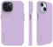 DECODED Silikon Hülle – iPhone 15 – Antibakterielle Hülle – Kompatibel mit MagSafe – Lavender Lila