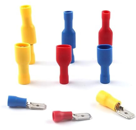 zalati Connettori Elettrici 150 Pezzi Maschio e Femmina Connettore a Crimpare Terminali per Cavi Clip per Cavi per Morsetti per Cavi Elettrici Connettore - 3 Dimensioni