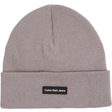 Calvin Klein Jeans Herren INST PATCH BEANIE K50K512142, Grey (Titanium), OS