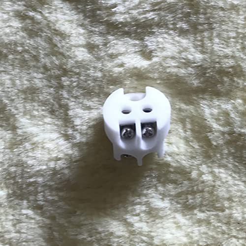 AMNOUR MS09 Portalámparas sin Sombras de 4 Tornillos A35 MS09 G6.35 GX5.3 G4 Portalámparas sin Sombras de Porcelana