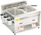 Generic Friteuse à Gaz Dual Zone, Friteuse Commerciale en Acier Inoxydable avec 2 Paniers à Friture, Réglage Manuel de la Température Facile à Nettoyer, pour Frire des Aliments Cuisiner, FRY95