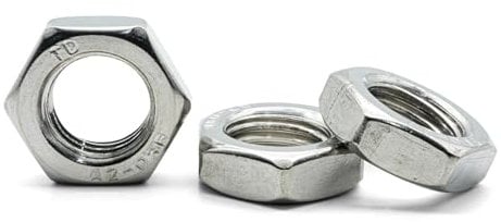 Hippo Hardware (3/4 - 16 TPI) UNF Fine Thread Thin Nuts Hexagon Half Hex Lock Nut A2 Stainless Steel (Pack of 3)