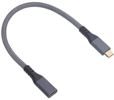 240W USB USB C Extension Cable,20Gbps/4K/60Hz USB 3.2 ale to Female Fast Charge Extension Lead,USB Type C Cable Extension Lead Compatible with iPhone 15 and above, MacBook, Galaxy, iPad (2m / 6.6FT)