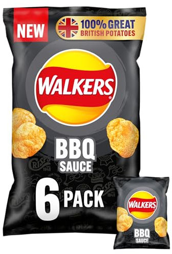 Walkers BBQ Sauce Multipack Crisps 6x25g