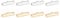 sourcing map 50Pcs 25mm Ribbon Crimp Clamp Ends, Bookmark Pinch Crimp Ends, Fasteners Clasp Crimp Ends for Bracelet Necklace Jewelry Making, 2 Colors