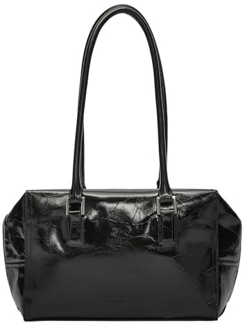 LIEBESKIND BERLIN Lack Distressed Kayla Satchel S Black