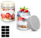 LWMTT 2 Piezas Tarros de Avena Nocturna,Vasos Yogurtera con Tapa,Mason Jars para Overnight Oats, Ensaladas, Budines, Mermeladas(500 ML)