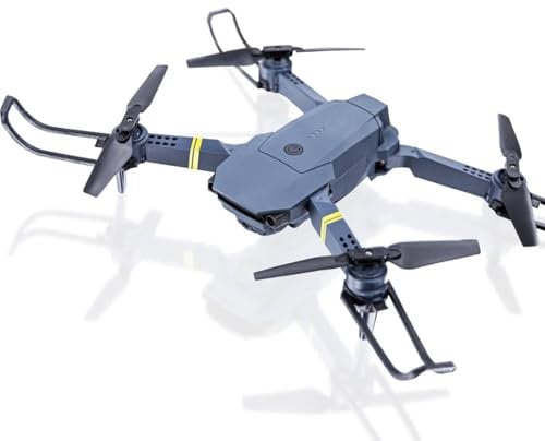 Faltbare Drohne mit HD-Kamera & Live-Übertragung – RC Quadrocopter für Anfänger & Kinder – 360° Flip & Höhenhaltefunktion (Dunkelgrau, Akkus: 2 St.)