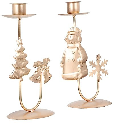 Cabilock 1 Satz Weihnachtskerzenhalter Inhaber Ornamente Tür Teelicht Christbaumkerzenhalter Christbaum Kerzenhalter Retro-kerzentablett Weihnachtliche Tischdekoration Eisen Golden 2st