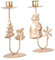 Cabilock 1 Satz Weihnachtskerzenhalter Inhaber Ornamente Tür Teelicht Christbaumkerzenhalter Christbaum Kerzenhalter Retro-kerzentablett Weihnachtliche Tischdekoration Eisen Golden 2st