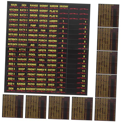 GRIRIW 10feuilles Étiquettes De Panneau Électrique Étiquettes De Boîtier De Disjoncteur Autocollants De Panneau De Disjoncteur Pour Maison Autocollant Identification De Électrique