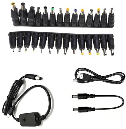 Verstellbares Netzteil, 5 V-12 V-20 V, Netzteil-Adapter, Spitze mit 5,5 mm x 2,1 mm auf Typ-C-Kabel für Haushaltselektronik