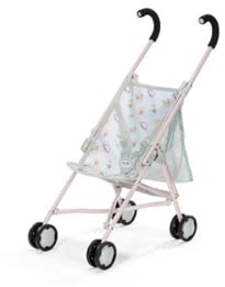 BABY born Puppenwagen mit Tasche im Dschungel-Design mit 3-Punkt-Gurt, faltbar