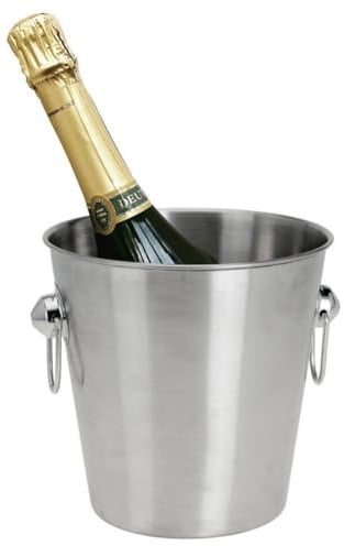 Weinkühler Edelstahl 20 cm Sektkühler Flaschenkühler Champagnerkühler Weinkübel Sektkübel Flaschenkühlung Getränkekühler